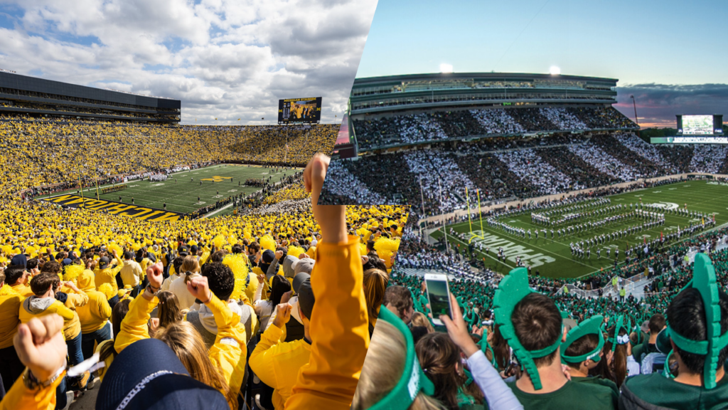 Michigan and Michigan State football fans